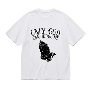 "Only My Belief Guides Me" Inspirational Praying Hands T-Shirt, Faith-Based Streetwear Cotton Tee, Casual Bold Statement Top for Men Women