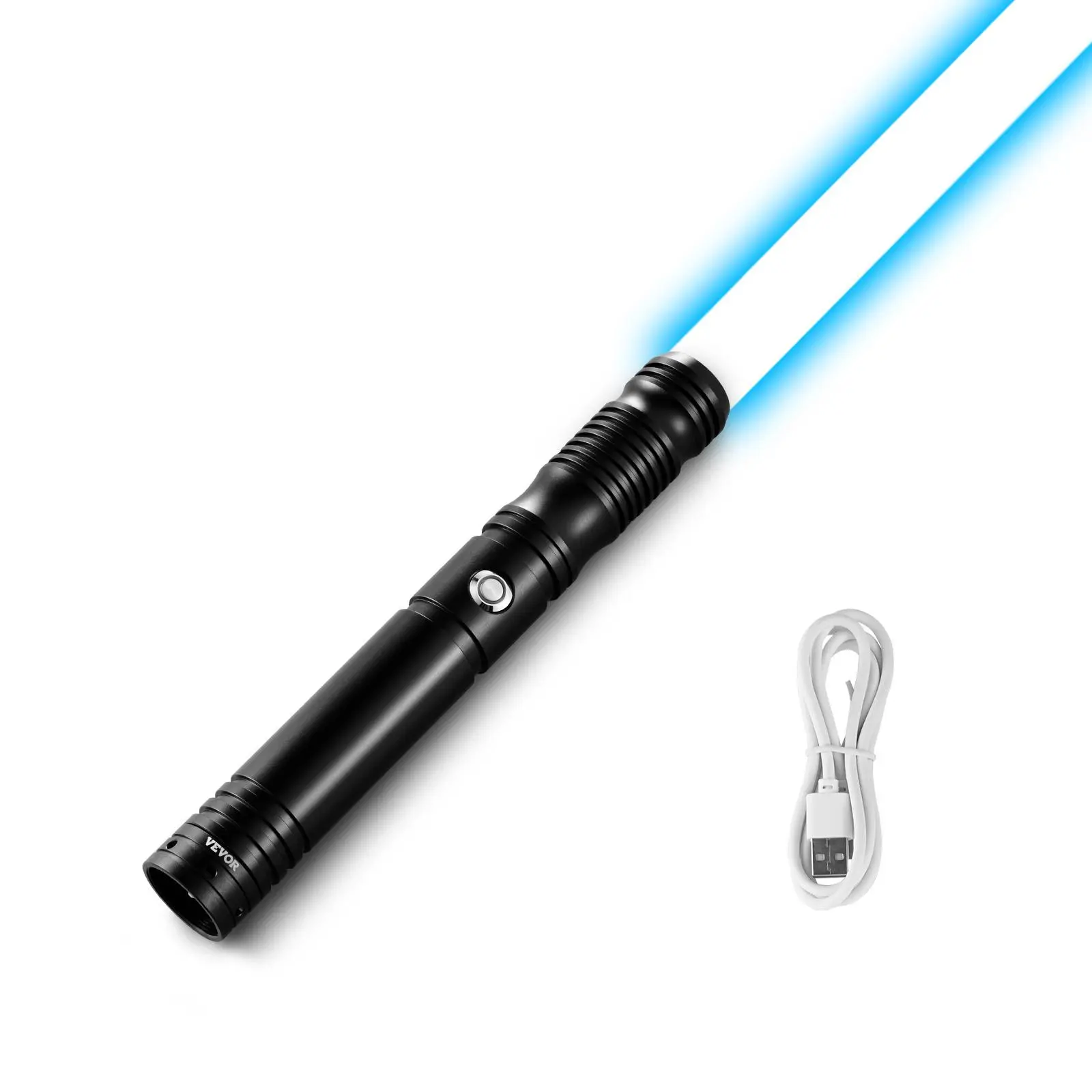 VEVOR Light Sword, 40" Light up Sword with 12 RGB Colors, Mute Mode and Realistic Handle, Rechargeable Light Up Sword Toy for Adults and Kids, Christmas Day, Halloween Cosplay, Birthday, Black#BackToSchool