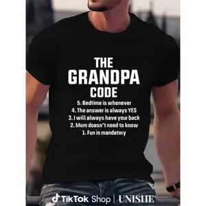 Funny Grandpa Code Cotton T-Shirt – Men’s Grandpa Saying Tee