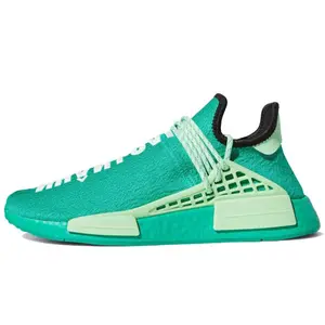 Adidas NMD Human Race Core Green x Pharrell Men's Sneakers with Responsive Boost Midsole & Durable Rubber Outsole Casual Round Toe Laces All Seasons