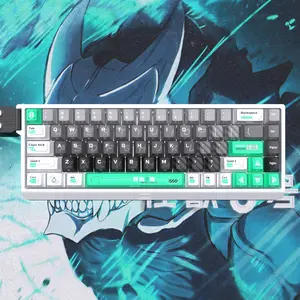 135 Key Monster  Pbt Keycaps, Cherry Style Side-Printed Semi-Transparent, Dye Sublimation, Compatible with Mx Axes, Fits 61/64/68/87/96/104/108 Keyboards