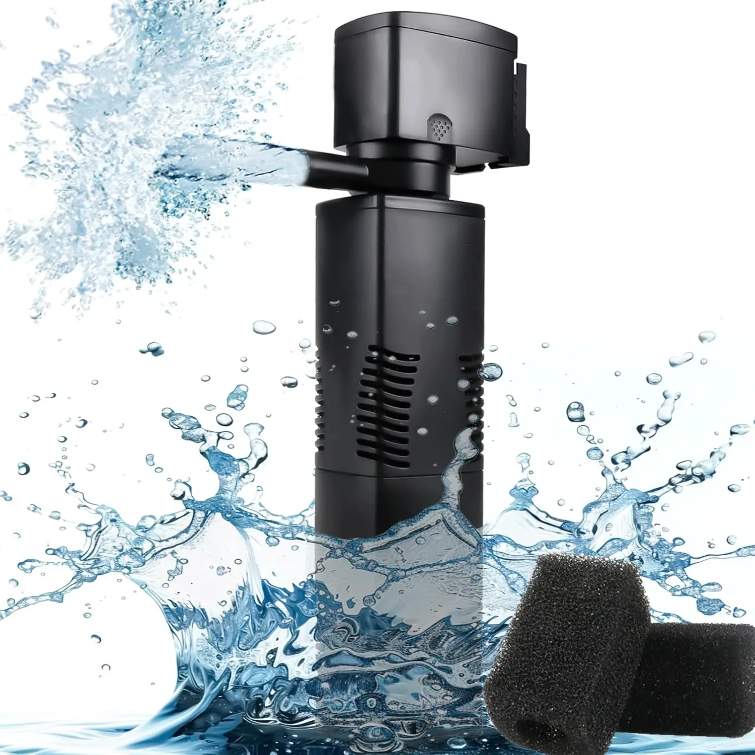 Aquarium Filter for 55-150 Gal Tank, Internal Fish Tank Filter, Powerful Pump Submersible for Large Fish Tanks, Turtle Tanks, Kois Aeration Deodorization Wave Making Decontamination Filter System, fish tank accessories
