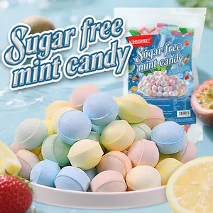 KISSMINT Sugar-Free Soft Mints for Diabetics & Fitness Fresh Breath Healthy Snack Bubble Gum Flavor Bubbaloo tiktok candy finds Natural