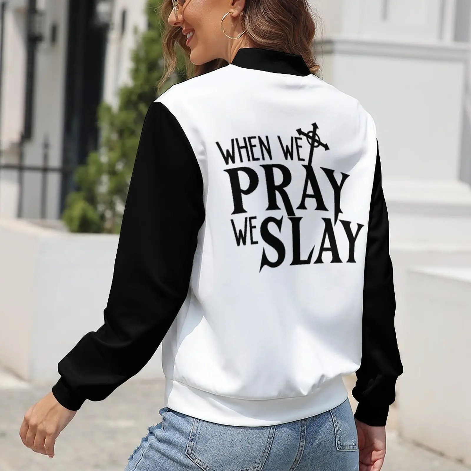 When We Pray We Slay Women's Christian Zipper Jacket