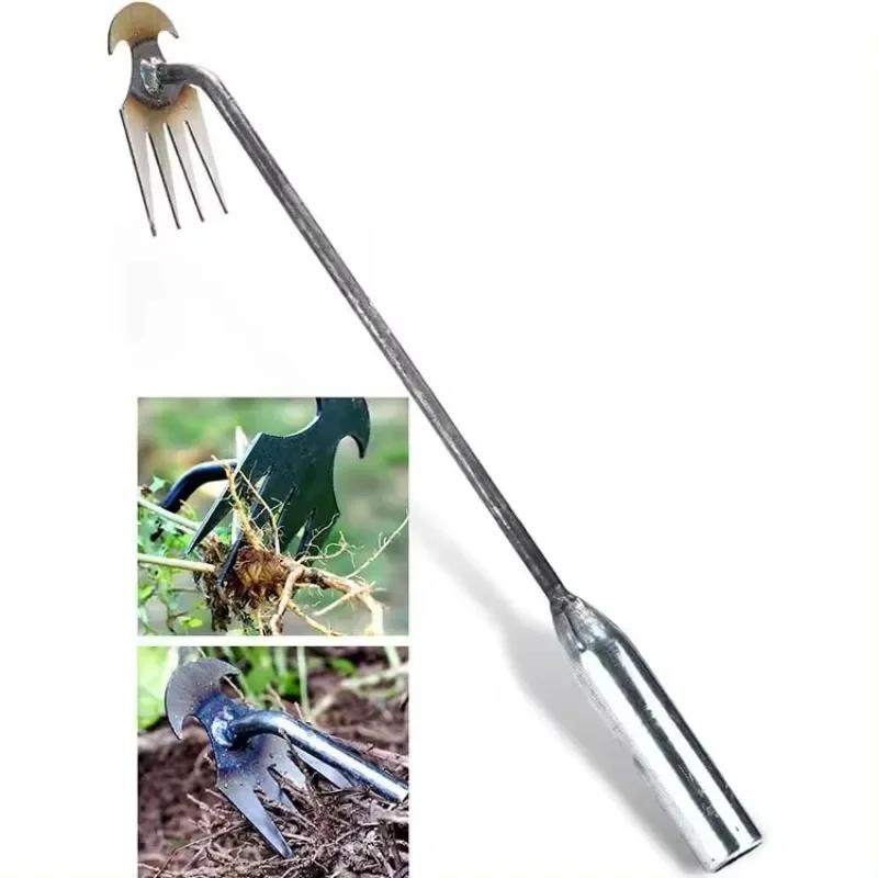 Multi-Functional Weeding Tool | Root Pulling Hoe & Soil Loosening Shovel | Durable Garden Weed Puller for Vegetable Planting | Upgraded Gardening Hand Tool