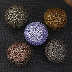 D100 Hollow Metal Dice Set, Large Dragon D&d Dice, Cthulhu Tabletop Rpg Multi-Sided Dice, Dnd Trpg Dice Set, Metal Hollow Dice Kit, Durable, Polyhedral Dice Set
