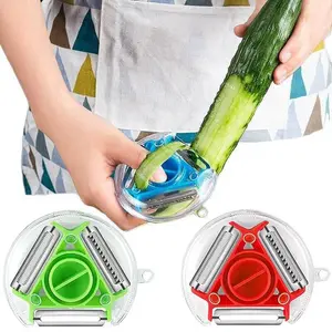 Stainless Steel Blade Multifunctional 3 IN 1 Vegetable Fruits Peeler Shredder Shredded Peeling Artifact Kitchen Tool Accessories