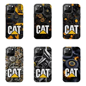 Caterpillar CAT Phone Case for iPhone 17-7 Pro Max Plus & Samsung Galaxy S26-S21 Ultra Plus - Industrial Steampunk Gears Mechanical Tough Phone Cover Unisex