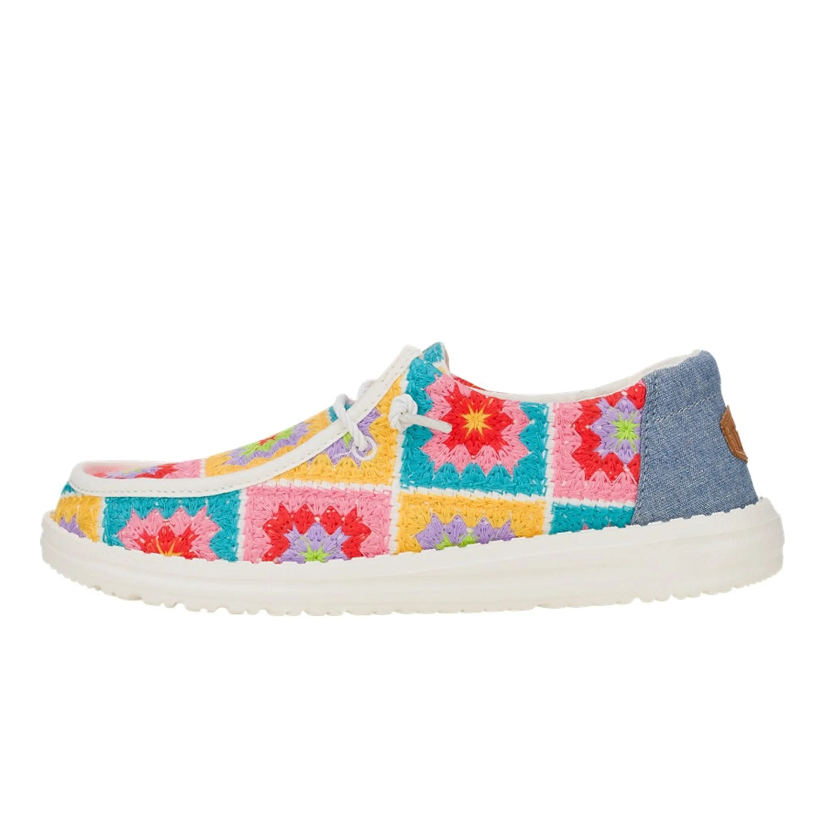 HEYDUDE Wendy Crochet Squares – Womens Comfortable Slip on Shoes