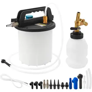 3L  Bleeder Vacuum Pump Kit Air Compressor, Universal  Person Pneumatic  System Clutch Fluid Bleeding Extractor Tool with Adapters & 1L Refilling Bottle