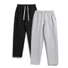 Men's 2-Piece Solid Essential Sweatpants Set - Minimalist Loose-Fit Athleisure Style Top & Bottoms for Gym Workouts, Autumn Winter Loungewear, Workout Gym Pants