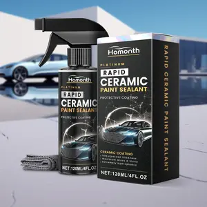 Car High-Gloss Coating Spray, Rain-Repellent Hydrophobic Glass Cleaner, Long-Lasting Dirt Protection, Enhanced Driving Visibility