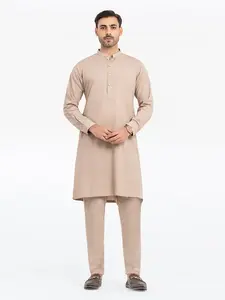 Edenrobe Men's Coffee Kurta Pajama - EMTKPT24S-037 NY(14)