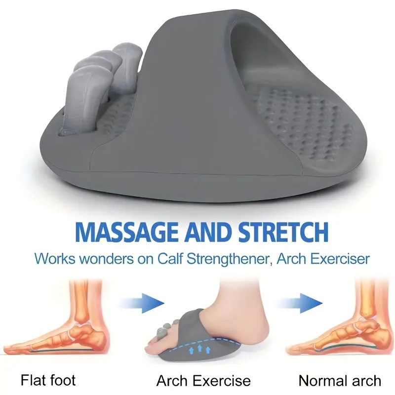 A Pair of without Flavor Arch Support Slippers for the Treatment of Foot Fasciitis and Short Stout Feet, Thumb Separator with Barbed Anesthetic Ball, Footwear for Yoga Stretching and Calf Strengthening