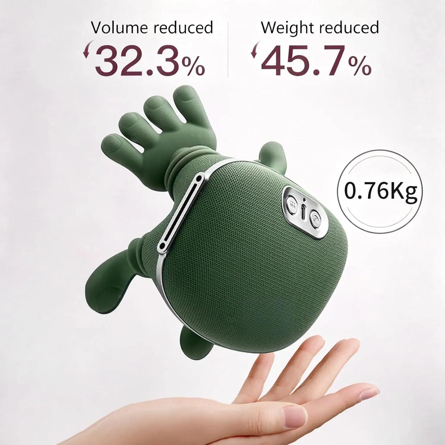 Office Neck Massager for Women Men, Bionic Hand Shoulder Massager with Heat, Electric 3D Kneading Massager for Desk Worker, Wireless Portable for Pain Relief