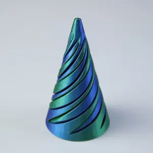 Incredible 3D Printed Spiral Decompression Cone – Unique Three-Dimensional Desktop Ornament for Stress Relief and Aesthetic Appeal