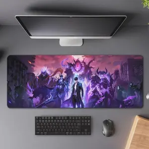 [Sale off up to 65%][Free Ship] Solo Leveling Large Gaming Mouse Pad HD Print, Anti-Slip Rubber Base Desk Mat