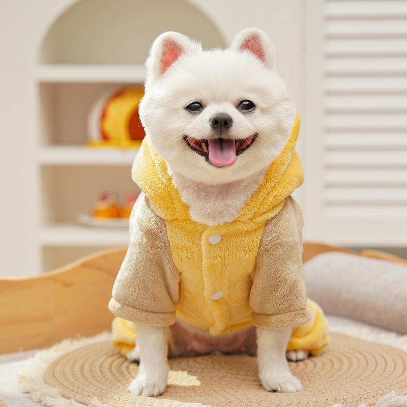 Pet Clothes Little Bee Costume Cosplay With Hat Leash Ring For Small Medium Dogs Cat Winter Thickened AL991277976462