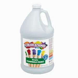Colorations Paraben-Free Tempera Paint for Kids - 1 Gallon, Vibrant, Bright White. Non-Toxic and Made in the USA, Classroom Must Haves, Bulk Arts and Crafts Supplies
