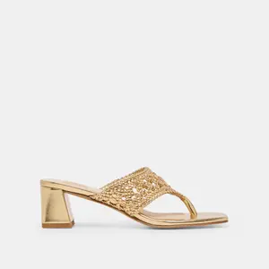 Dolce Vita BARLO HEELS GOLD WOVEN STELLA