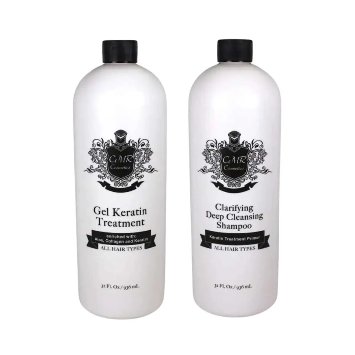 CMR Cosmetics Keratin Hair Care Kit with Clarifying Shampoo - Deep Cleansing, Frizz Control, Nourishing Formula for All Hair Types - Enhances Smoothness, Suitable for Men and Women