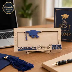 Graduation 2026 Holder-Unique Wooden Gift Box for Class of 2026, Creative Graduation Gift for Seniors