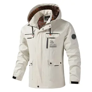 Men’s Solid Color Lightweight Hooded Jacket for Spring/Autumn Outdoor Casual Wear