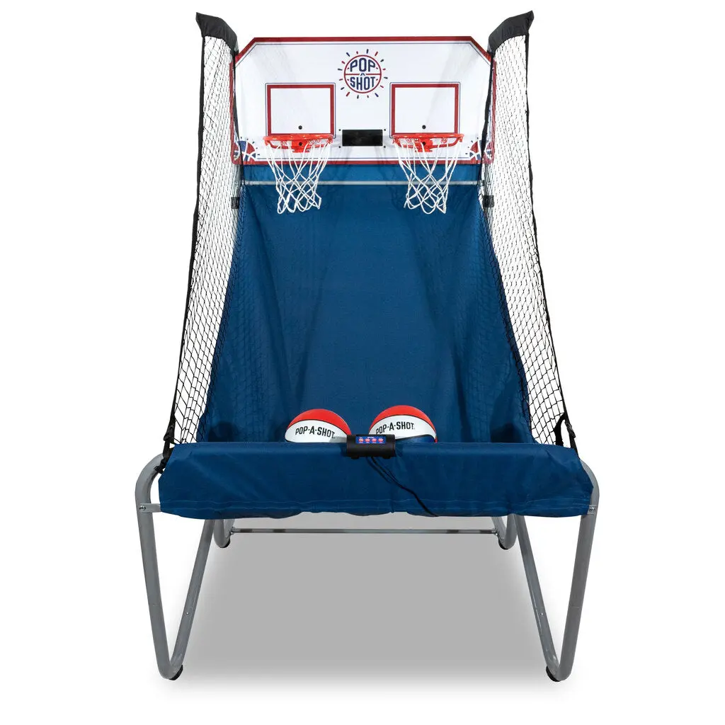 Pop-A-Shot - Home Dual Shot | Arcade Basketball Game for Home | Sensor Scoring Hoop, 16 Game Modes, 7 Balls | Foldable for Easy Storage | Fun for All Players