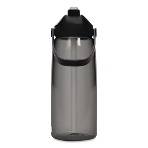 Thrive FlipStraw Plastic Water Bottle, 32 oz, Charcoal