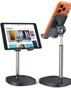 Cell Phone Stand Adjustable Phone Holer for Desk, Computer Office Desk Accessories for iPhone 16 Holder Women Kitchen Essentials Fits Switch Kindle iPads Tablet 4-10in