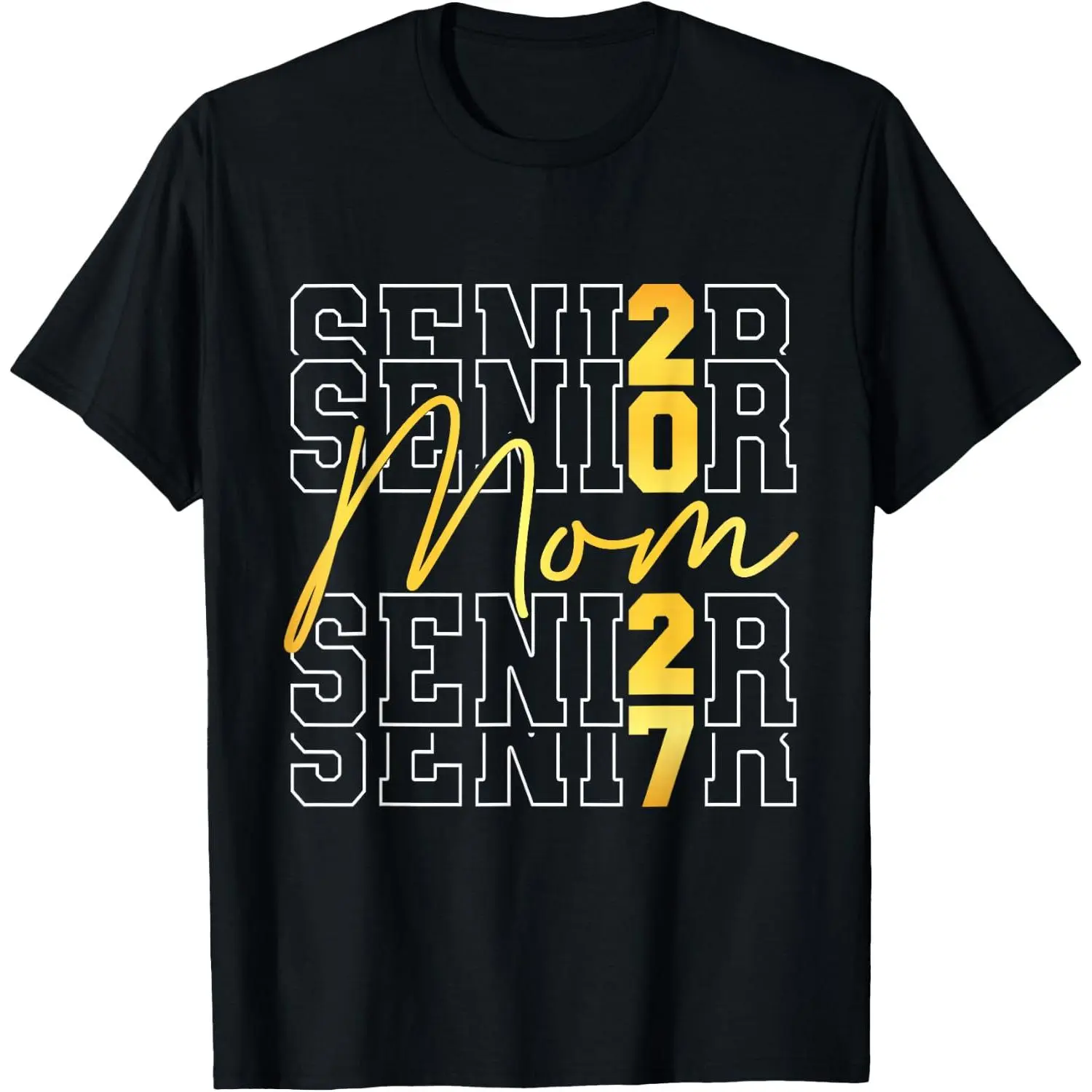 100% Cotton Graduation Senior Mother Proud Mom of A Class 2027 Graduate T-Shirt