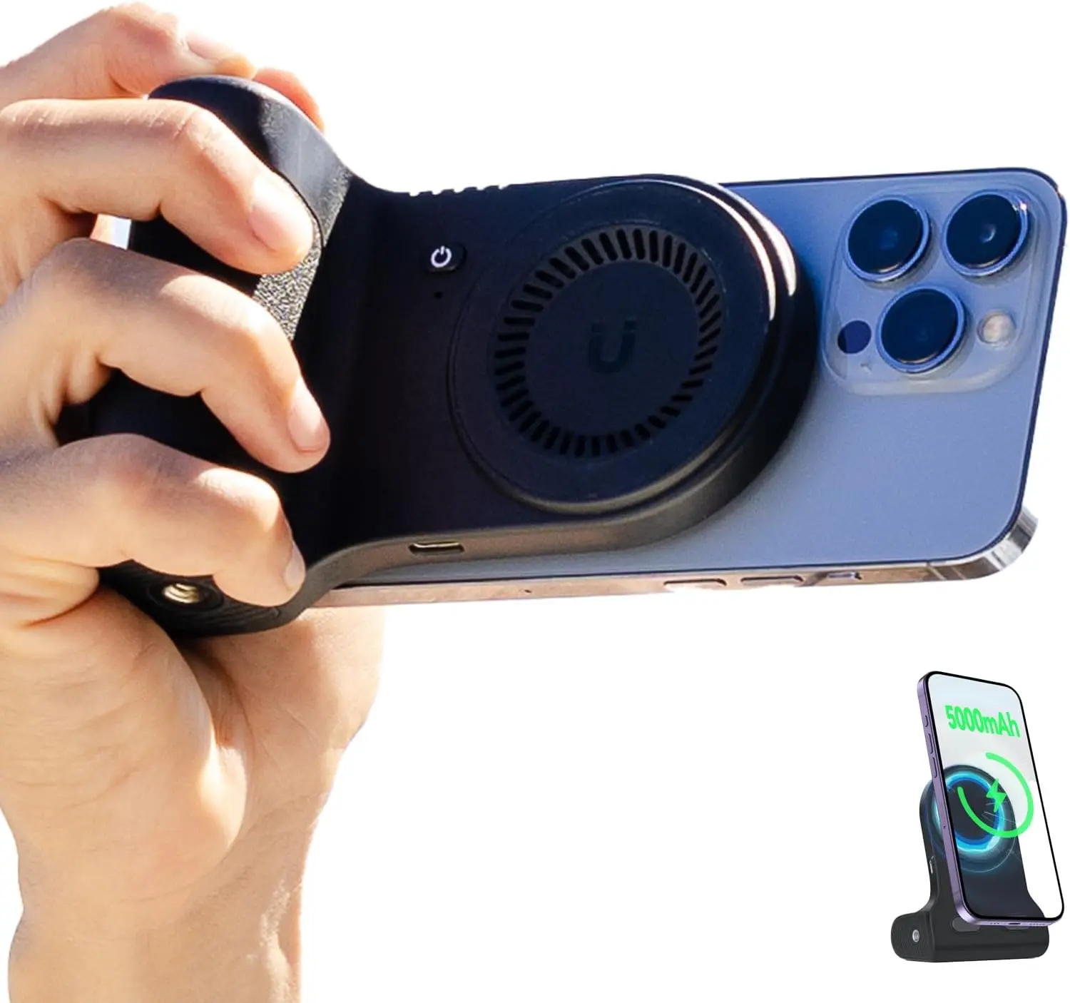 Phone Stand Camera Grip with   &  Shutter, Stand for ,  Handle for Vlogging, Selfies & Video Calls
