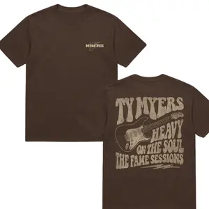 Ty Myers Heavy On The Soul T-Shirt Comfort Colors, Vintage Country Rock Guitar Graphic Tee The Fame Sessions Shirt for Men Women Fans, Western Aesthetic Streetwear Casual Outfit Gift