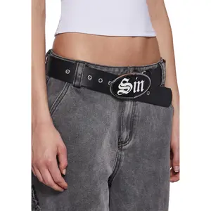 Sin Enamel Buckle Belt