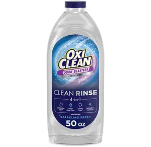 OxiClean Odor Blasters Fabric Rinse, 4-in-1 Clean Rinse Formula, Laundry Additive and Odor Eliminator for Sweat and Musty Odors, Sparkling Fresh Scent, 50 fl oz