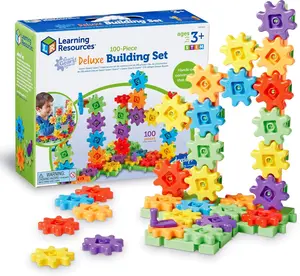 Learning Resources Gears! Gears! Gears! 100-Piece Deluxe Building Set -STEM Activities, Fine Motor Skills, Toddler Explorer Kit