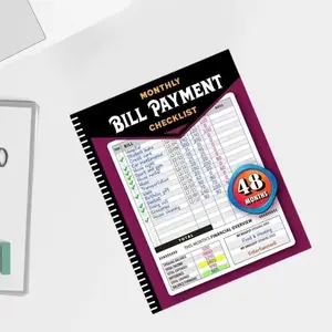 Complete Bill Payment Record Notebook | Monthly Expense Tracker with 48-Month Financial Overview, Spending Analysis & Budget Planning Pages Bill Organizer Planner