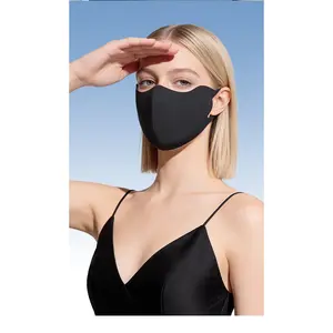 Sun Protection Face Mask with Hyaluronic Acid Ice Silk Cooling Breathable for Summer Outdoor Sports Running Cycling Hiking Golf Eye Corner Protection Air Vents UPF50+ UV Shield