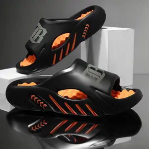 Large Size Printed Slippers – Stylish Massage Footbed with Cushion Comfort for Home, Gym, Beach, or Everyday Casual Black Walking Shoes Footwear slippers women Flipflop Girl