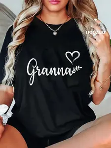 100% Cotton Granna Grandma Birthday Christmas Women Gifts T-Shirt