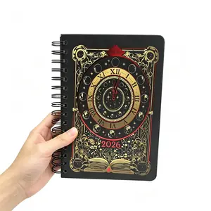 2026 "Magic Clock" Lunar Phase Weekly Calendar & School Year Planner – Gothic Retro Journal, Mystery Enthusiast's Daily Diary, Schedule Management Notebook | Viral Gift, Aesthetic Stationery, Dark Academia Organizer