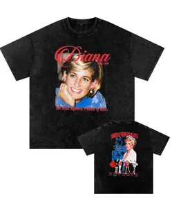 Vintage Diana, Princess of Wales shirt - Vintage Princess Diana shirt, 90s Royal Tribute style graphic t-shirt, oversized washed shirt
