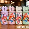 1pc 20oz Stainless Steel Leakproof Tumbler with Colorful Butterfly and Flower Print, Large-Capacity Durable Insulated Drinkware, Ideal for Sports, Fitness, Outdoor Travel and Hiking, Ideal Gift for Friends