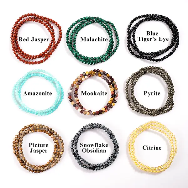 4mm Beads Crystal Bracelet Natural Jewelry Perfect for Men, Women, Couples, and Friends | Ideal for Daily Wear, Meditation, Gift
