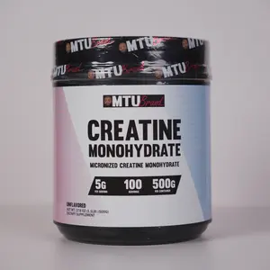 MTU Brand Creatine Monohydrate – 500g (100 Servings) | 5g Scoop | Micronized, Unflavored, Muscle Recovery & Strength Healthcare Protein