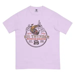 Big Thunder Mountain Classic Icon Disneyana Shirt Soft Comfort Colors Cotton  Fabric Menswear Womenswear Unisex  Crew Neck  Tshirt  Streetwear T-Shirt Park Day Outfit