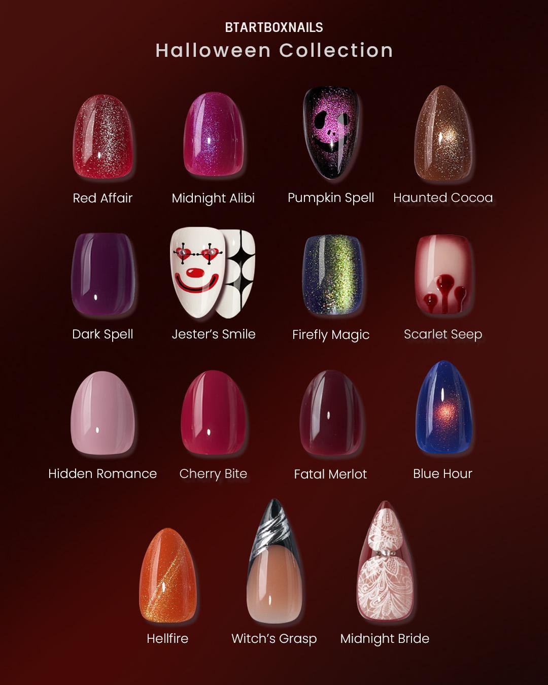 Halloween Press On Nails Stiletto, BTArtbox Fall Nails, Easy-to-Apply Almond Squoval Cat Eye Press On Nails with Glue and Adhesive Tabs in 16 Sizes - 32 Nails All-in-One Kit, Gothic Fall Nails, Back to School Halloween Press On Nails Stiletto, BTArtbox Fall Nails, Easy-to-Apply Almond Squoval Cat Eye Press On Nails with Glue and Adhesive Tabs in 16 Sizes - 32 Nails All-in-One Kit, Gothic Fall Nails, Back to School