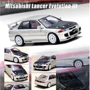 Inno64 1/64 Lancer Evolution III Silver with Carbon Hood
