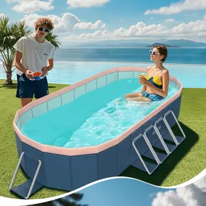 1.8m PVC folding pool (not inflatable) bathes and cools in summer, suitable for outdoor patio beach garden outdoorfun