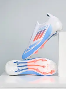 Unisex's Ombre Pink High Top Football Shoes, Breathable Comfortable Football Cleats, Football Training Shoes for All Seasons